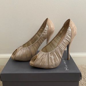 H by Halston Open Toe Pumps